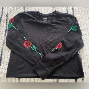 Hollister Panther & Rose Graphic Long Sleeve Shirt